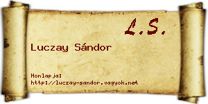 Luczay Sándor névjegykártya